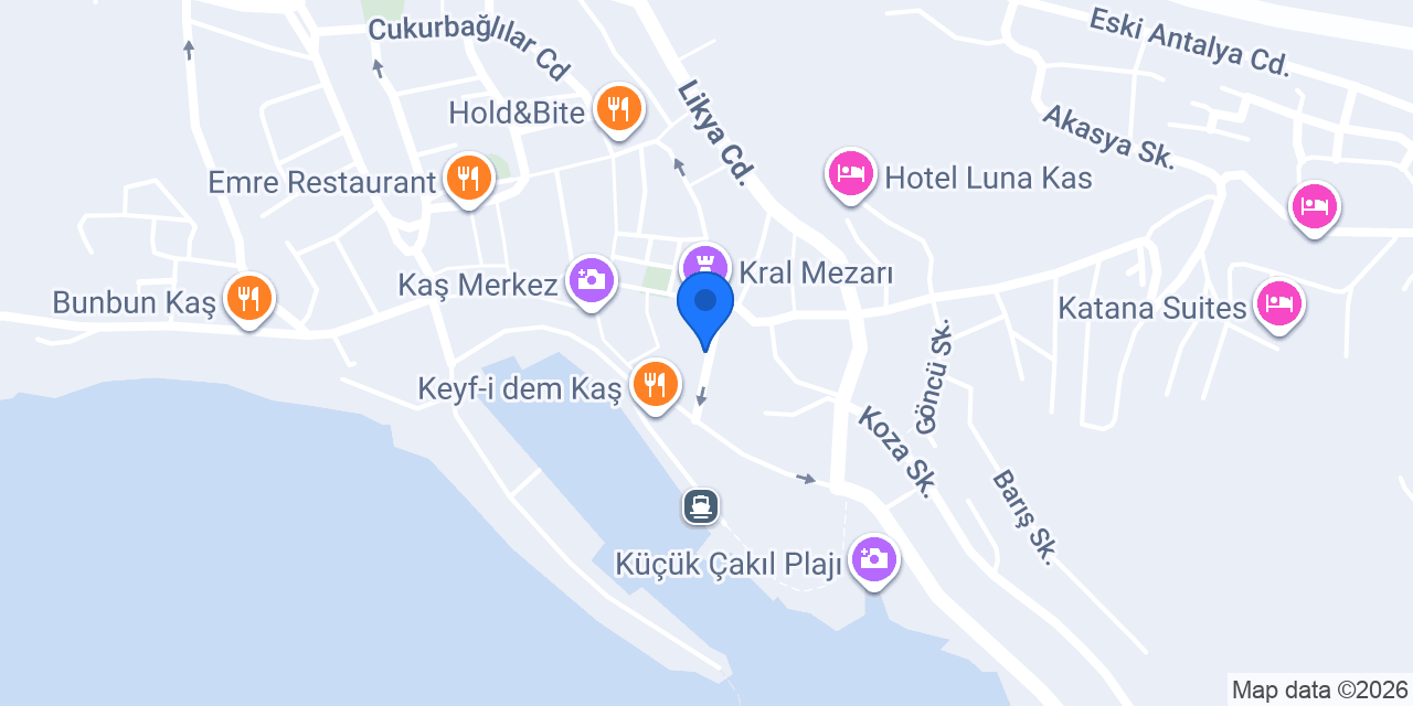 Doğa Cafe Kaş konumu