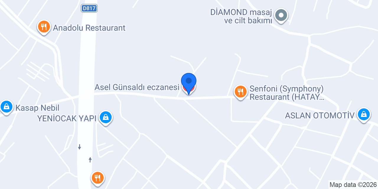 Asel Günsaldı eczanesi konumu