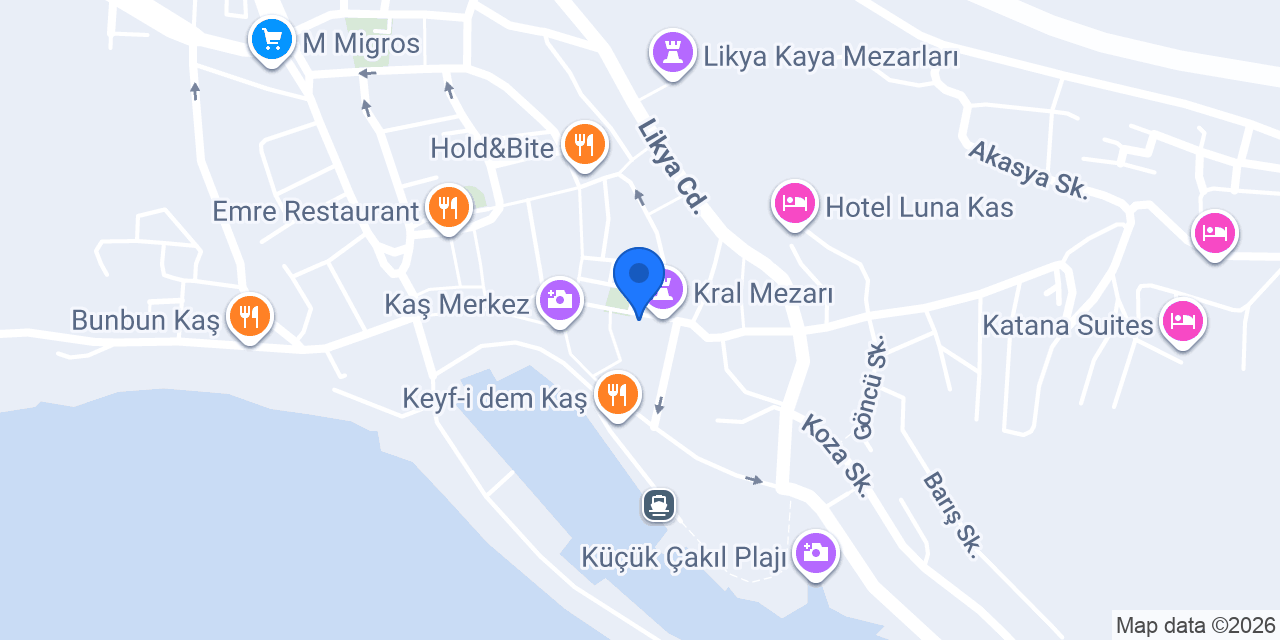 Nokta Cafe Kas konumu