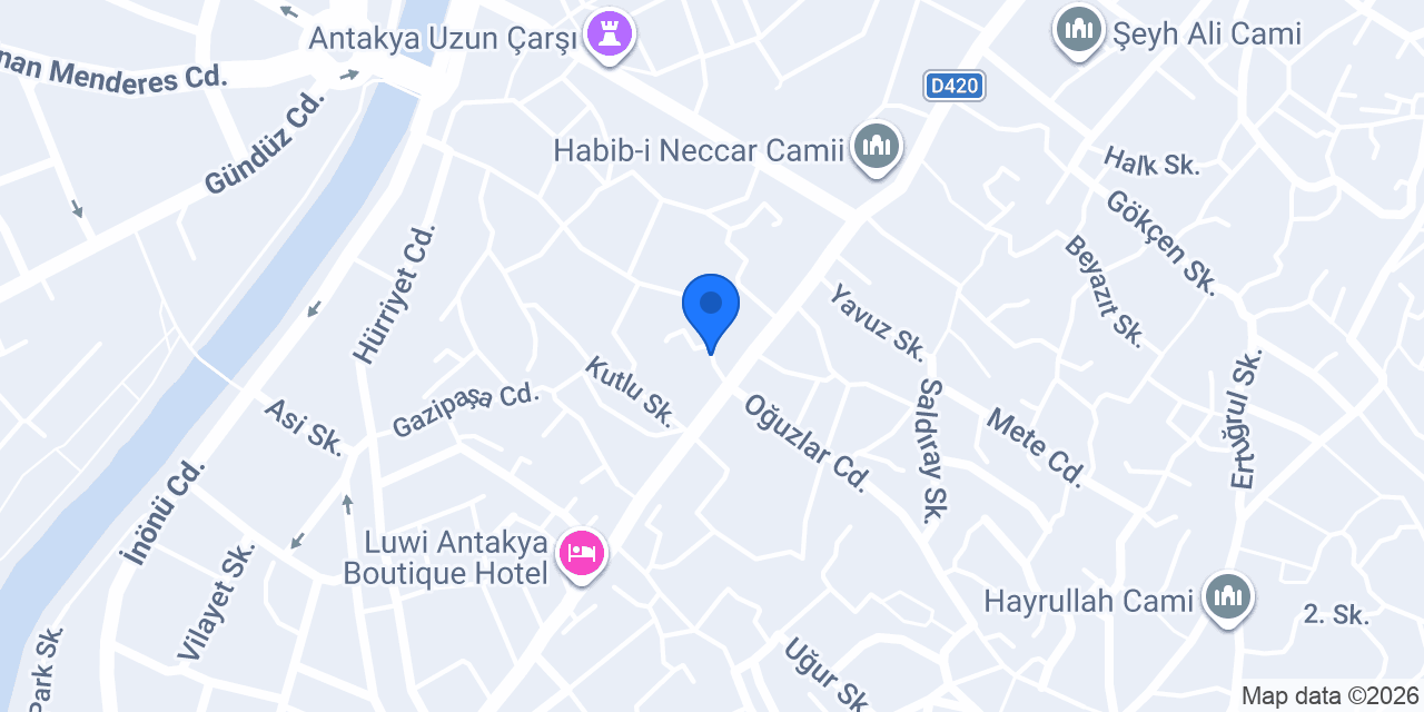 Gaia Suites Antakya konumu
