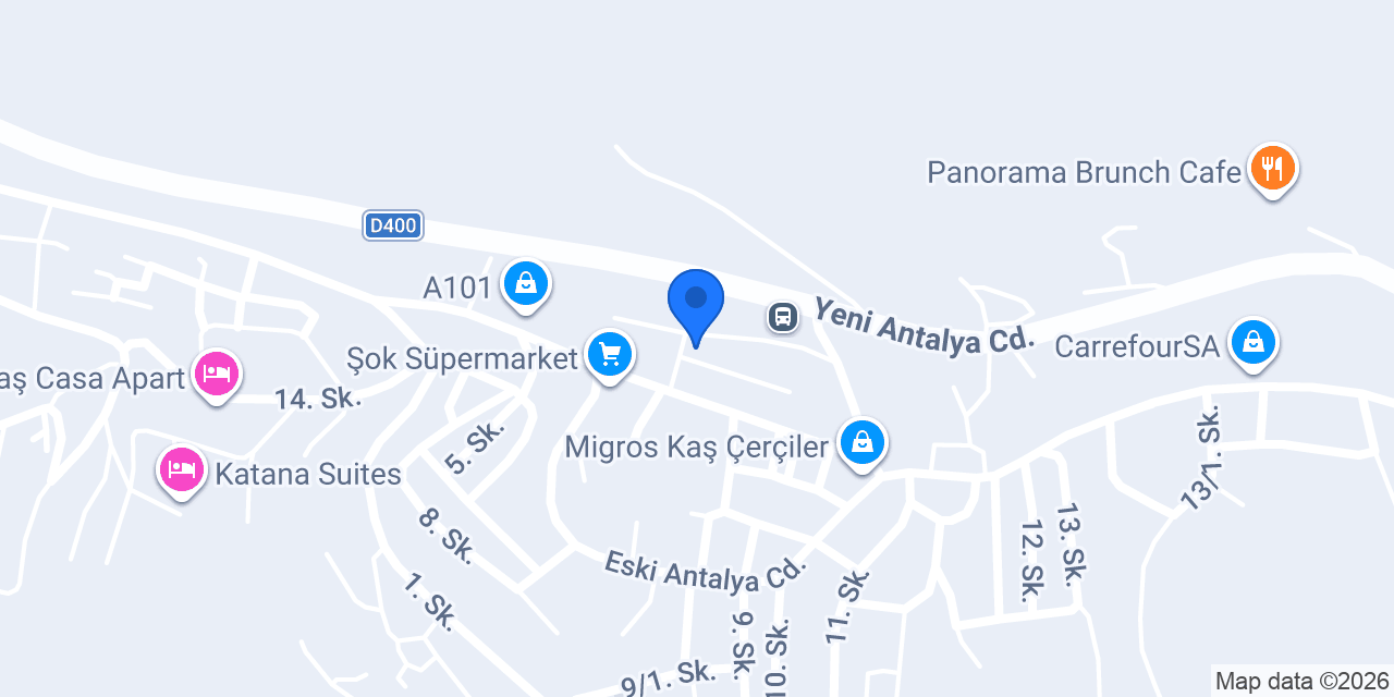 Özel Kaş Sürücü Kursu konumu