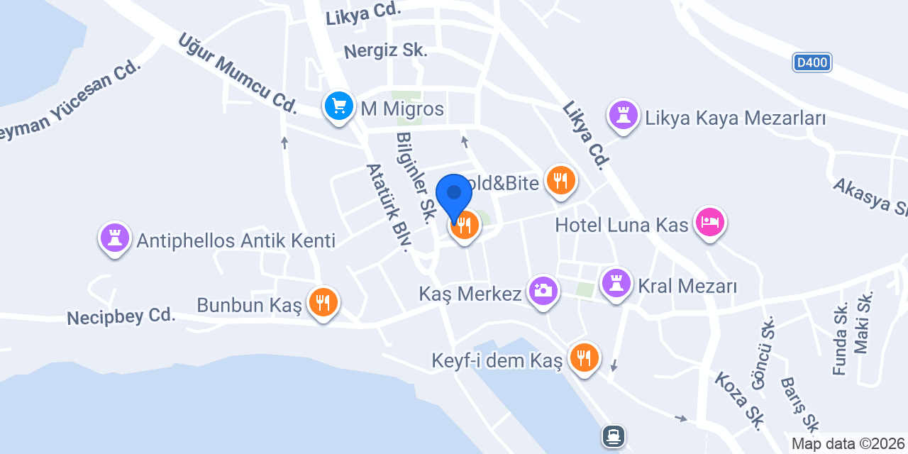 Arabın Yeri Kaş konumu