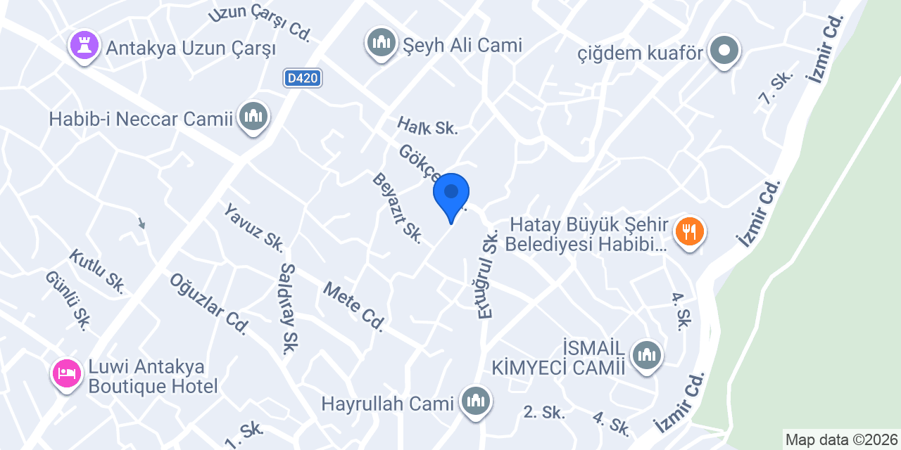 İstiklal İlköğretim Okulu konumu