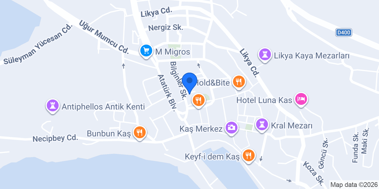 Moda Kuaför Kaş konumu