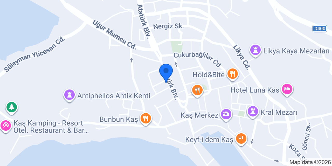 VakıfBank Kaş Şubesi konumu