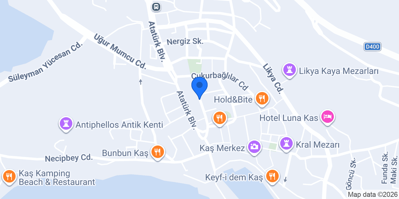 Kaş StayNSea konumu
