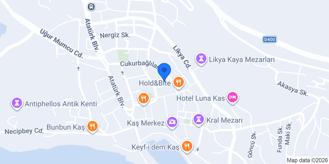 KAŞ İŞLER KİTABEVİ konumu