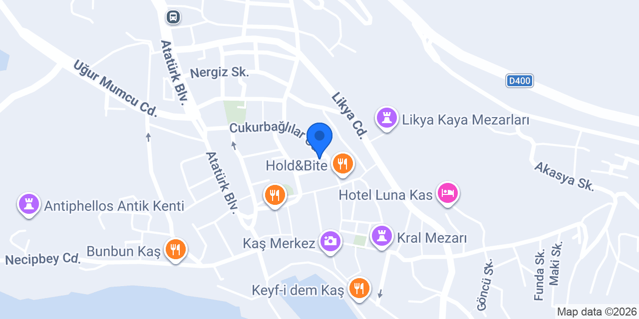 Kaş Gurme Falafel konumu