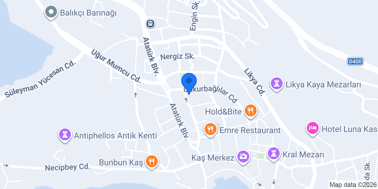 Kaş İlçe Halk Kütüphanesi konumu