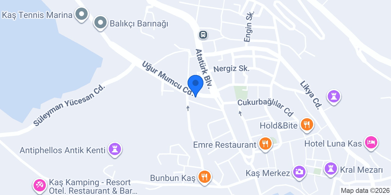 Halkbank Kaş Şubesi konumu