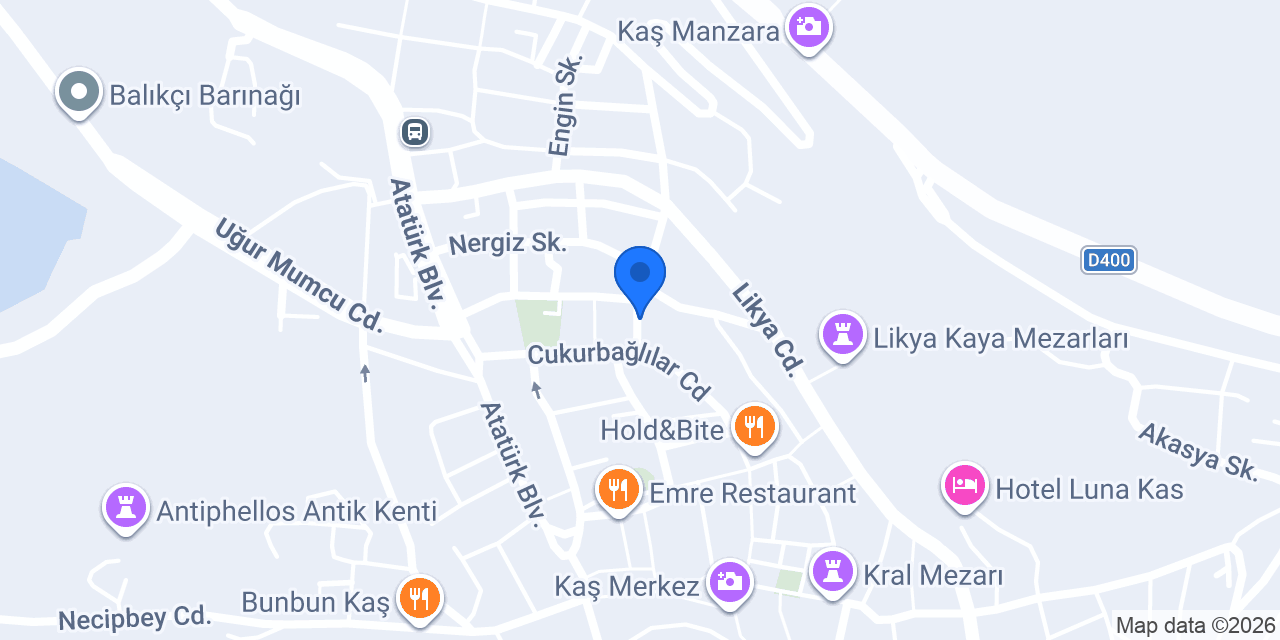 Kaş Otoparkı konumu