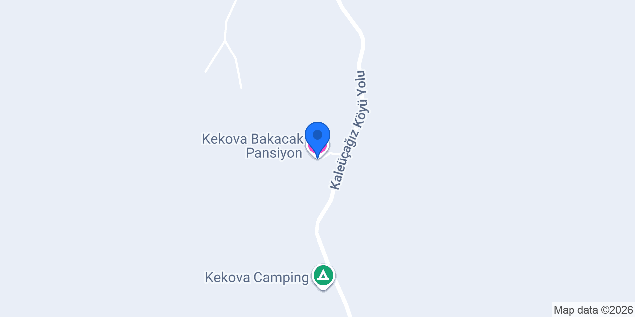 Kekova Bakacak Pansiyon konumu