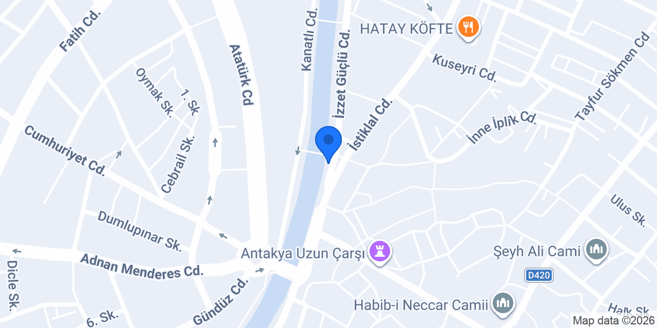 Hatay Antakya taksi konumu