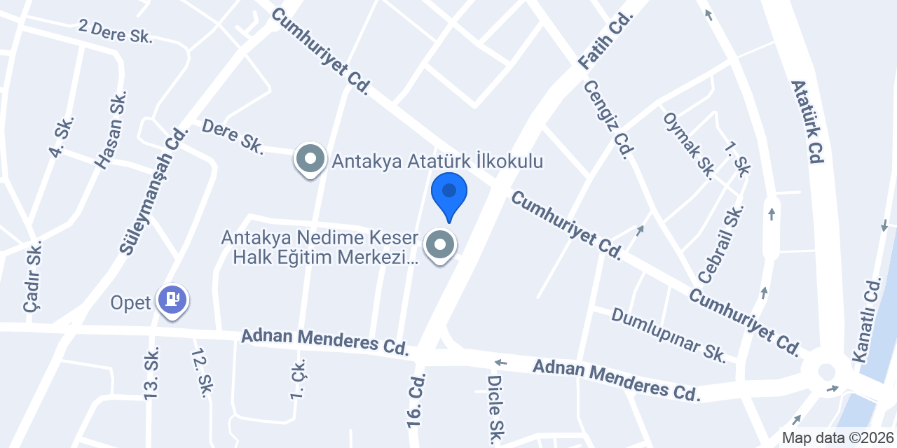 Hatay İl Kültür Ve Turizm Müdürlüğü konumu