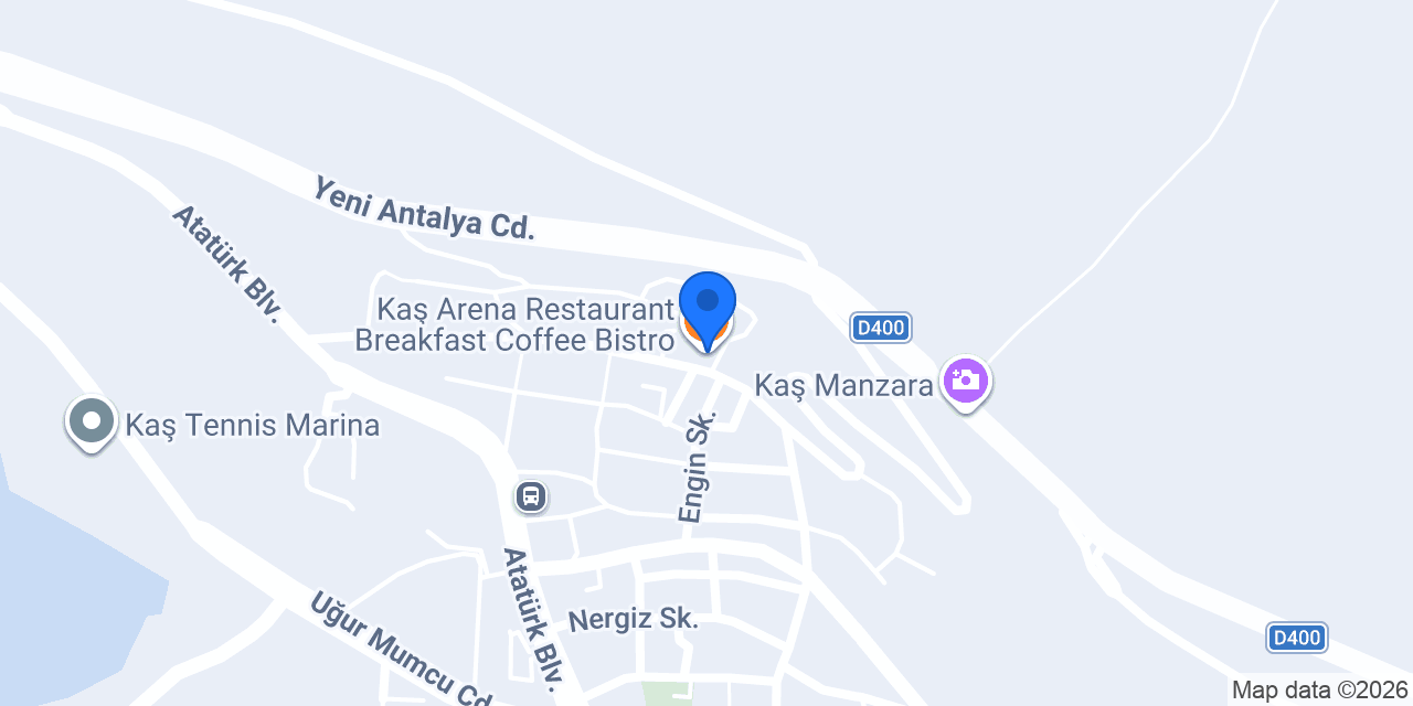 Kaş Arena Restaurant Breakfast Coffee Bistro konumu