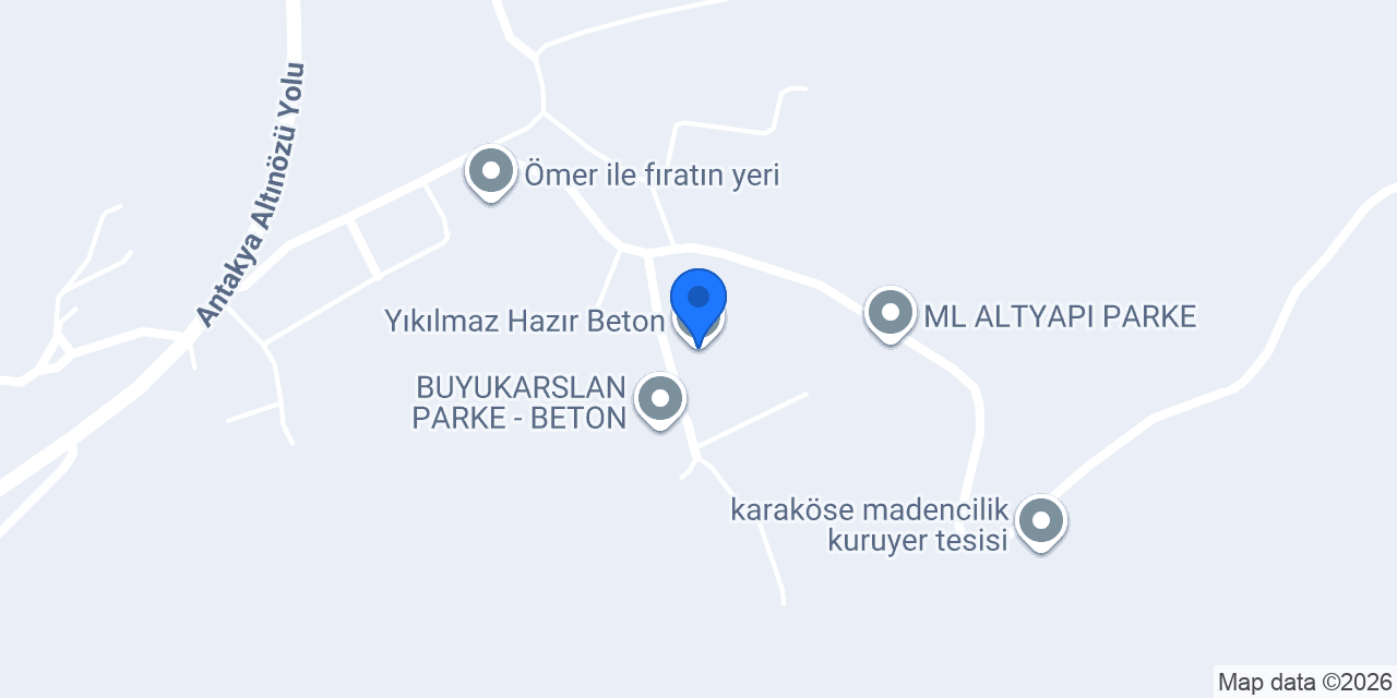 Yıkılmaz Hazır Beton konumu
