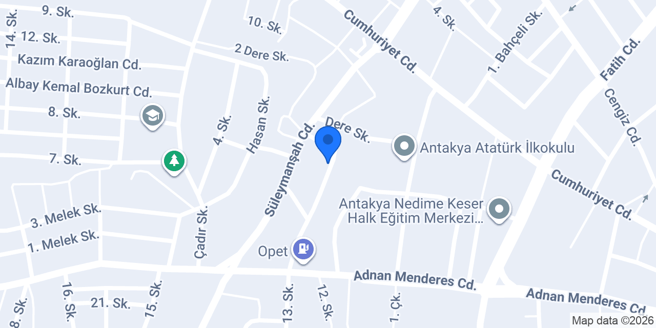 HATAY REHBERLİK ve ARAŞTIRMA MERKEZİ konumu