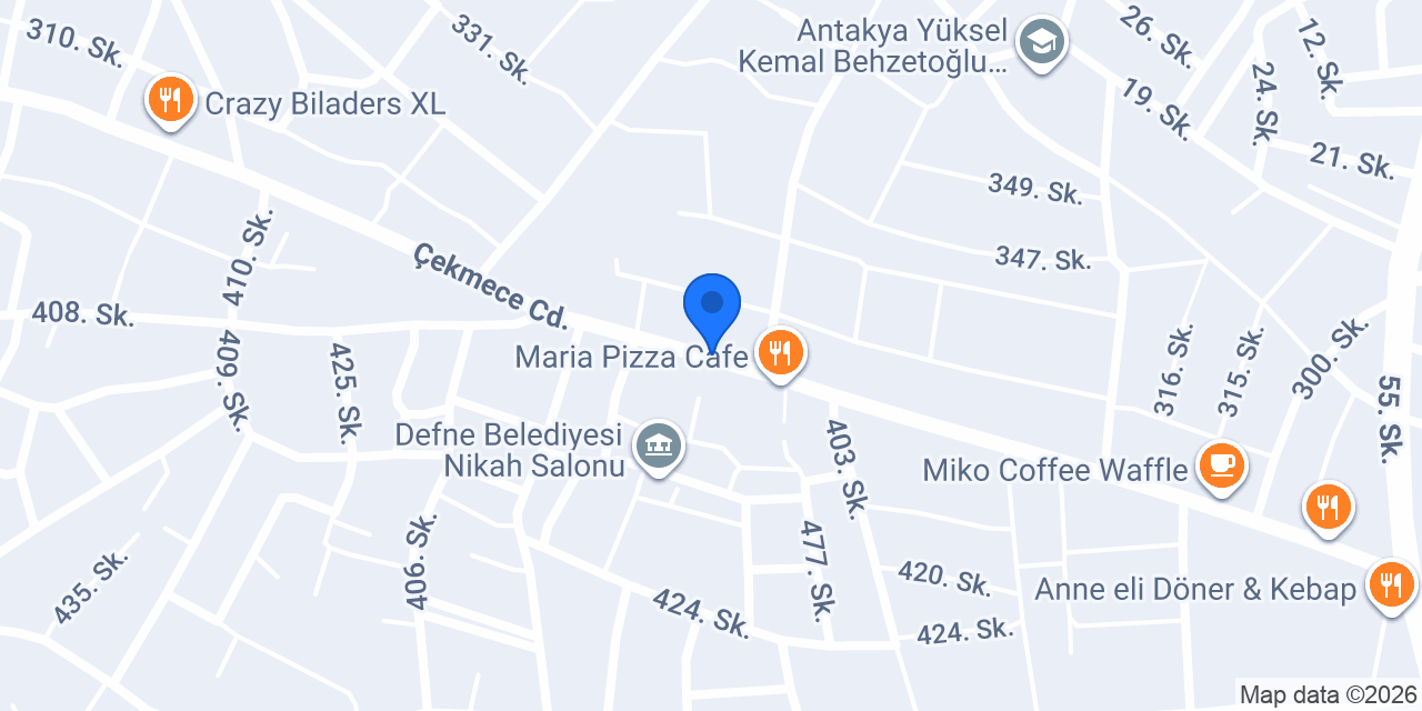 Hatay Çekmece Güven Taksi konumu