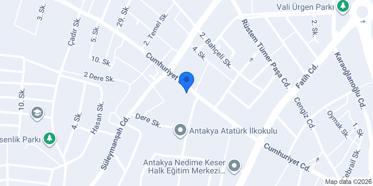 Mimoza Çiçekevi Antakya konumu