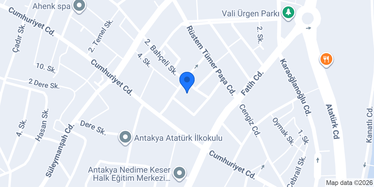 Hatay Marka Tescili Ofisi konumu