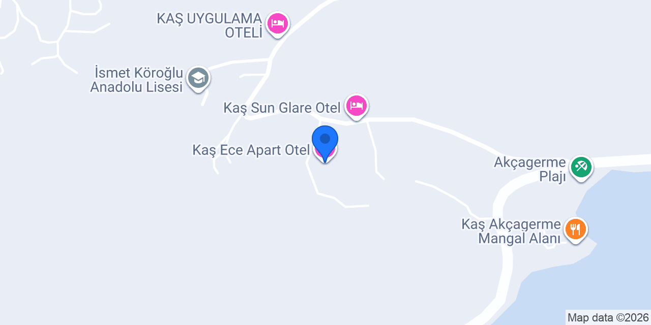 Kaş Ece Apart Otel konumu