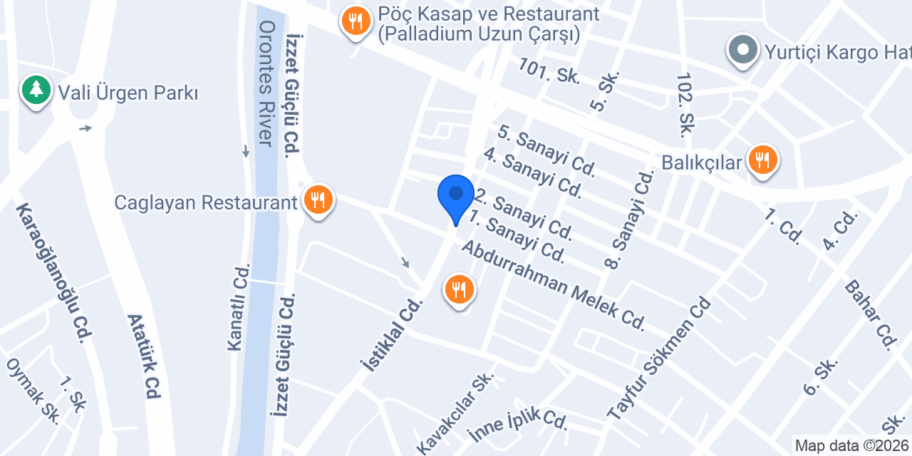 Harbiye Kebap konumu