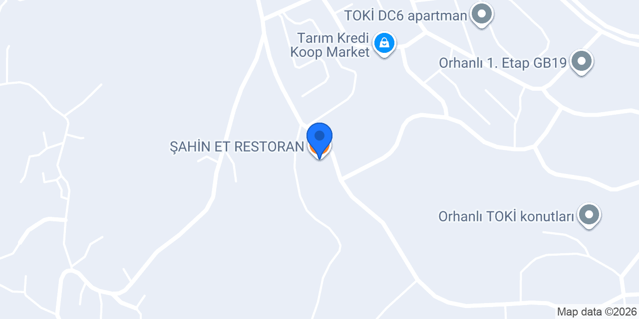 ŞAHİN ET RESTORAN konumu