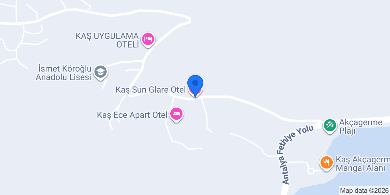 Kaş Sun Glare Otel konumu