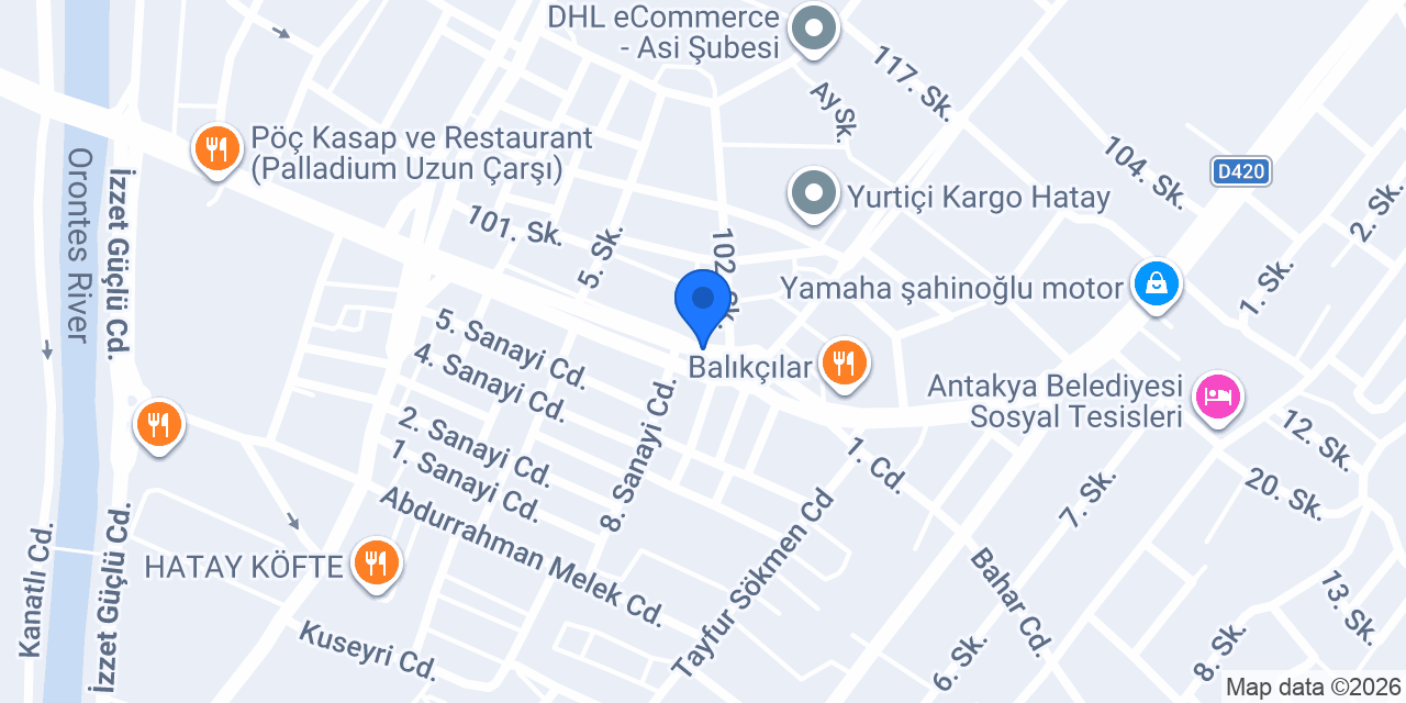 Antakya Site Taksi konumu