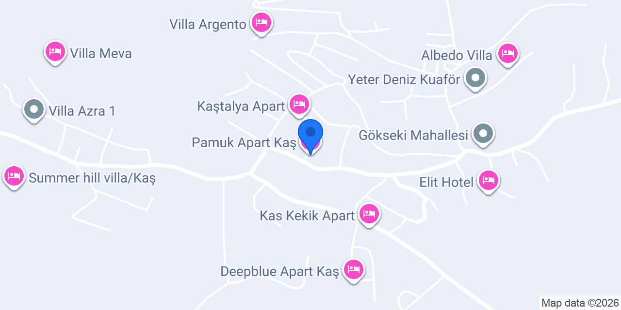 Pamuk Apart Kaş konumu