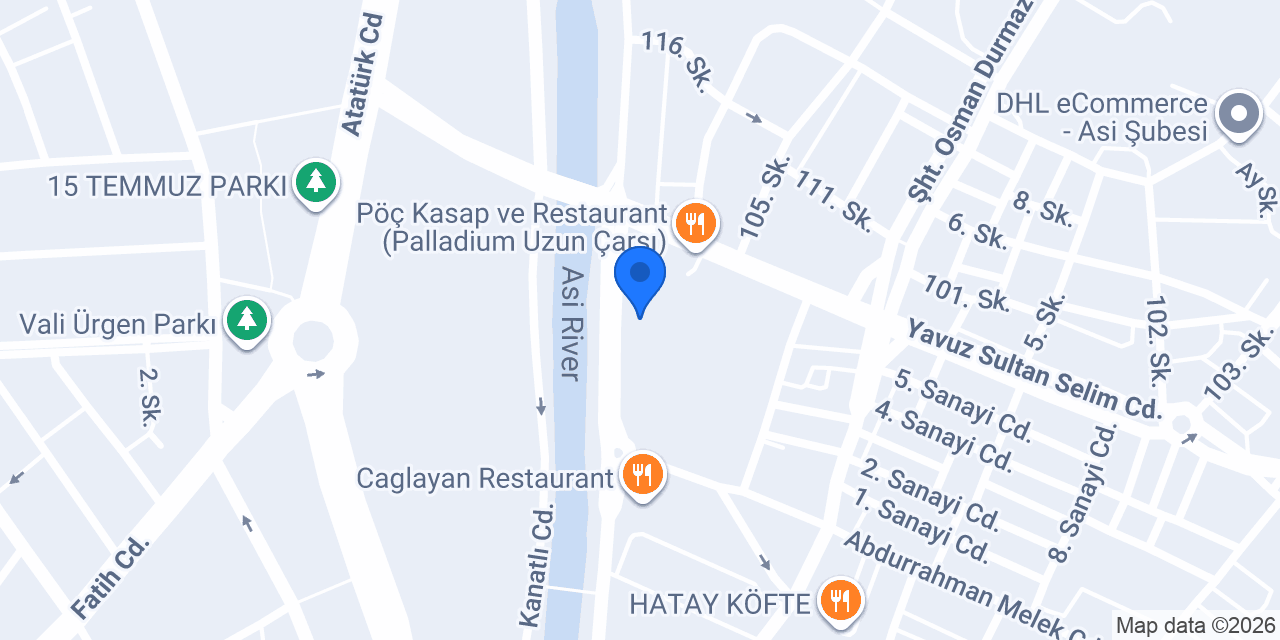 Hatay Evcil Pet Shop Antakya konumu