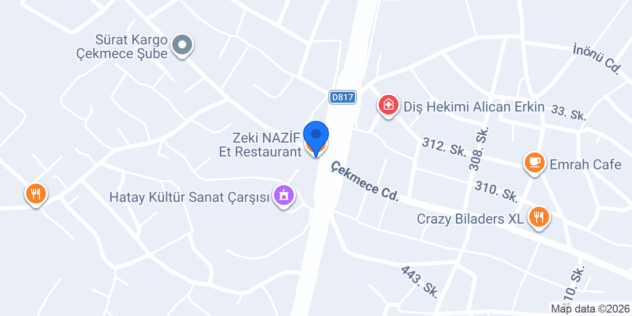 Zeki NAZİF Et Restaurant konumu