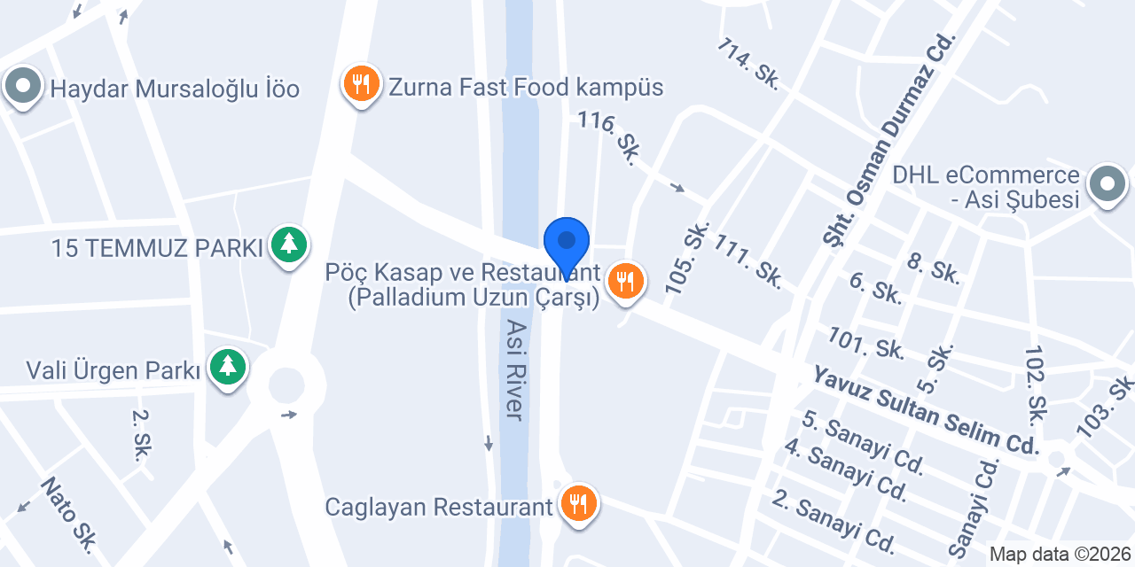 Aydın Kasap ve restoran konumu