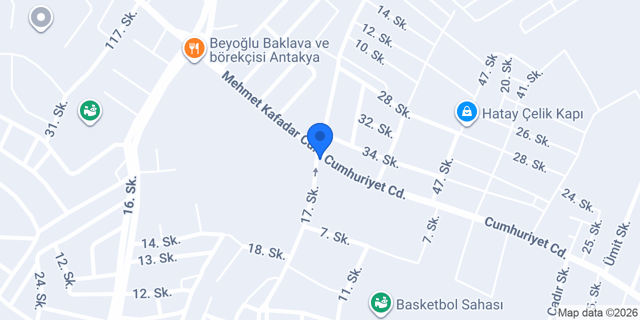 Antakya Alo taksi konumu