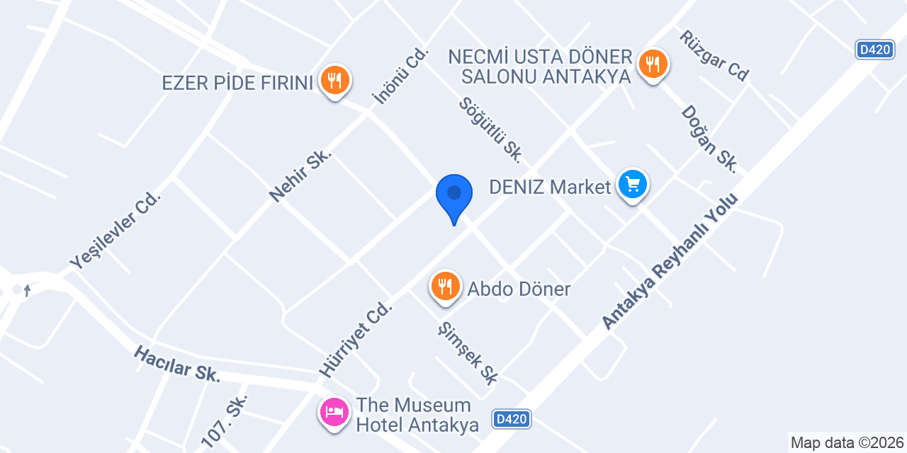 Antakya Vergi Dairesi konumu