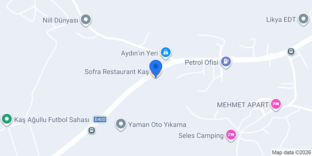 Sofra Restaurant Kaş konumu