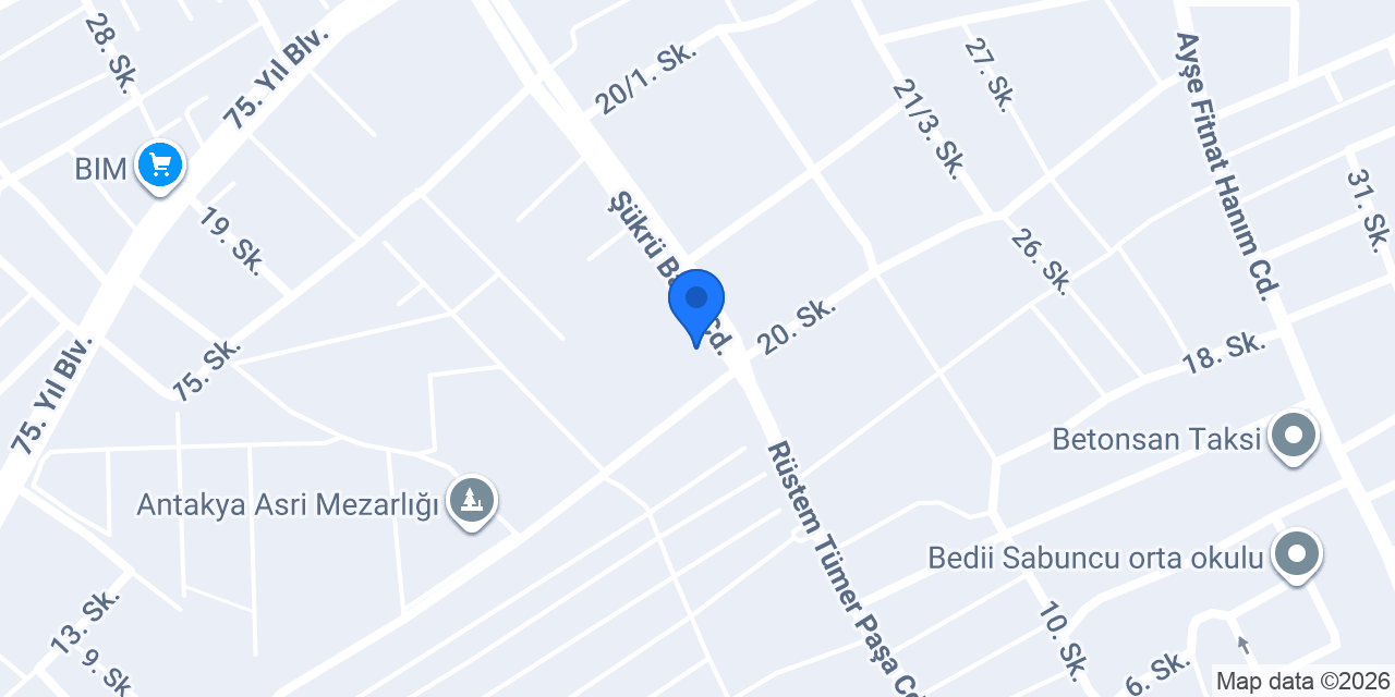 Antakya Taksi konumu