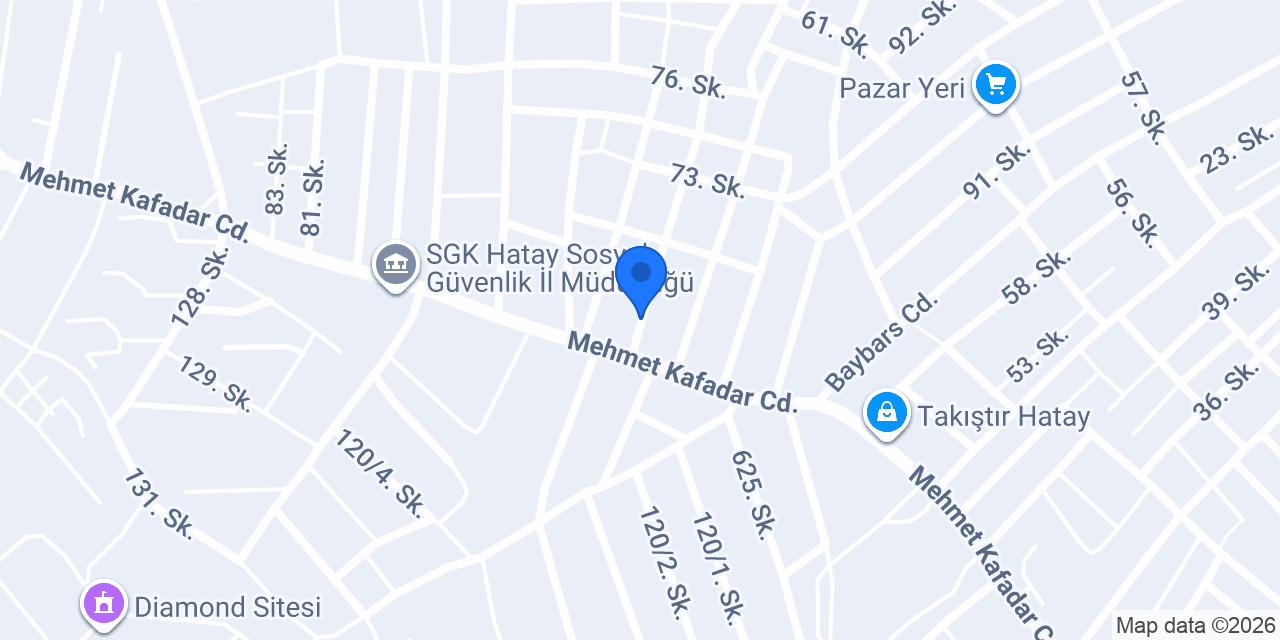 AGD Hatay Şubesi konumu