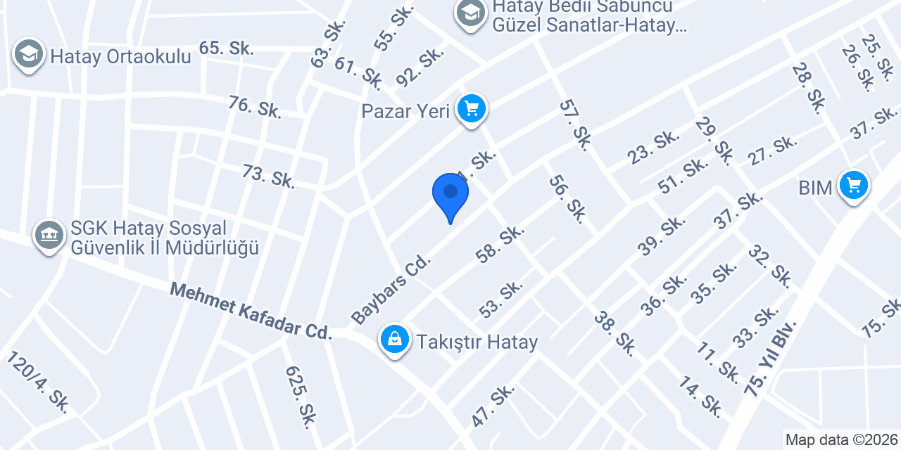 Hatay Huzur Inşaat & Emlak konumu
