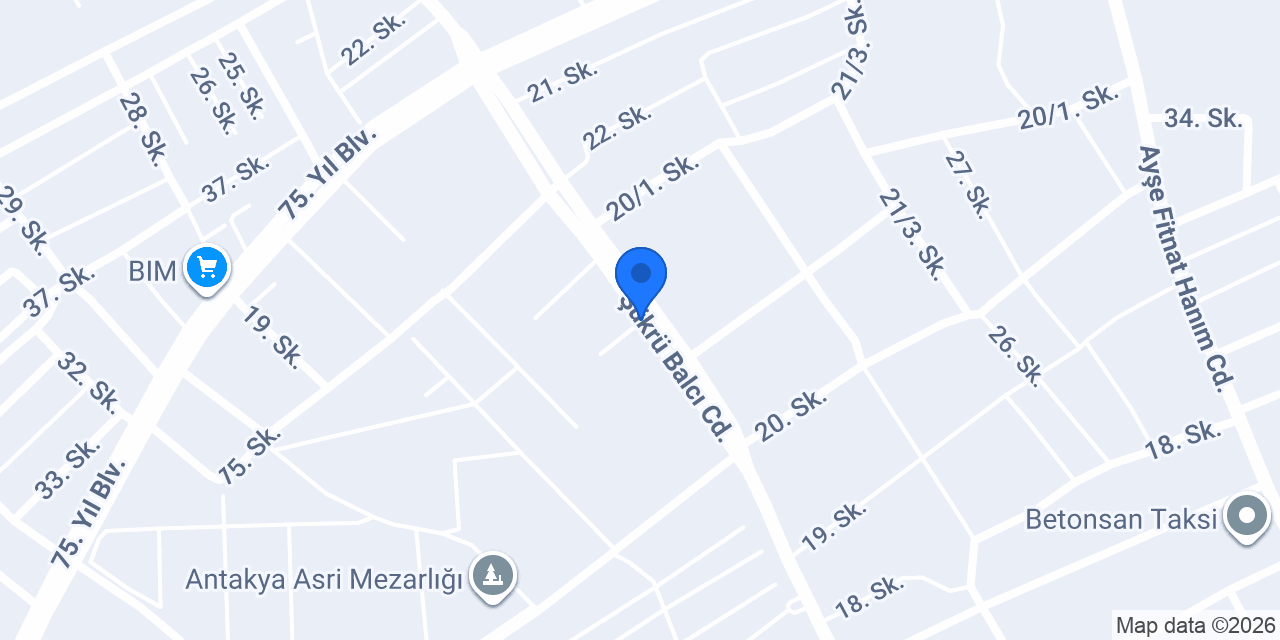 Hatay İtfaiye Müdürlüğü konumu