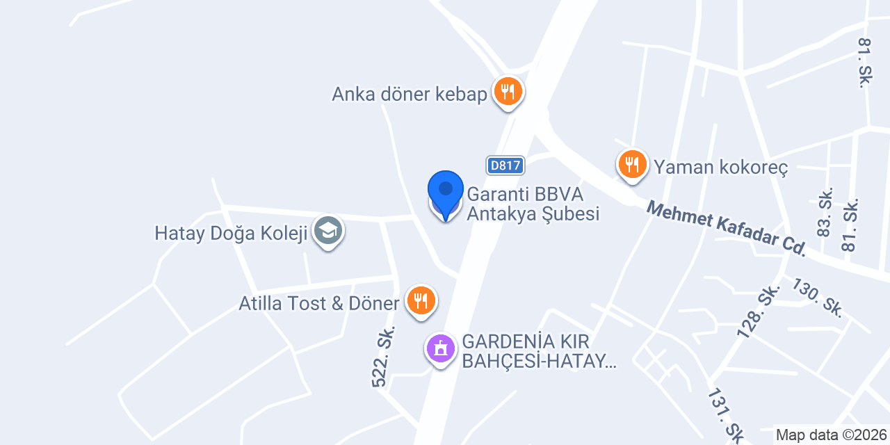 Garanti BBVA Antakya Şubesi konumu