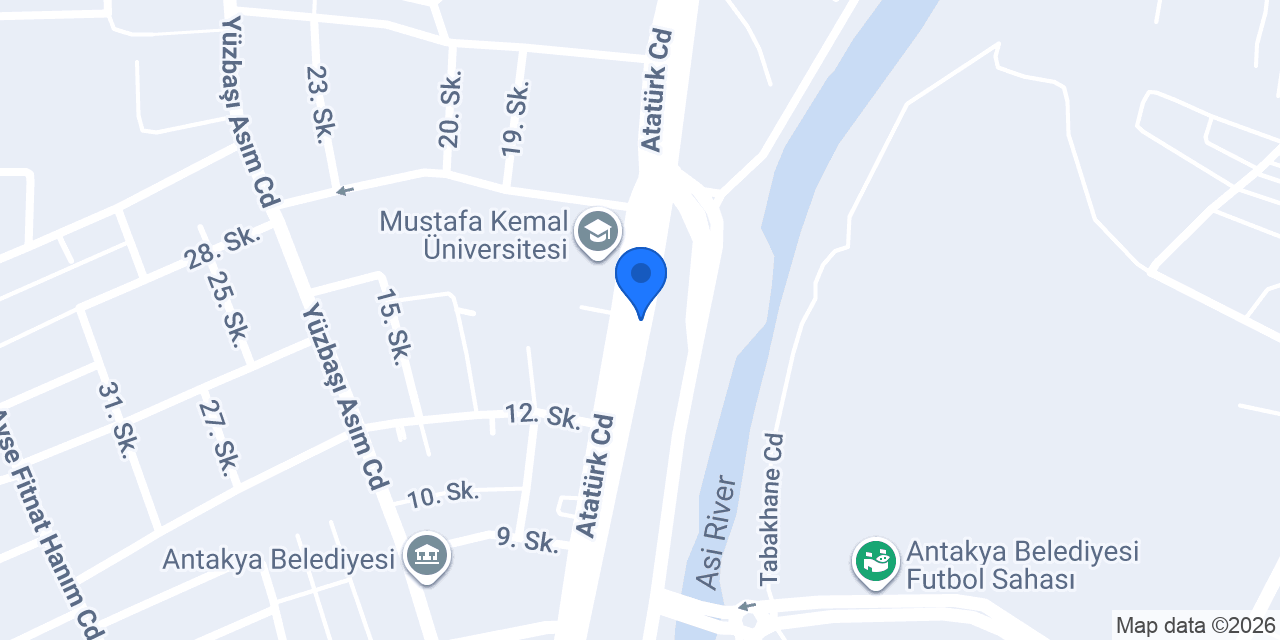 Özdemir Fidancilik HATAY konumu