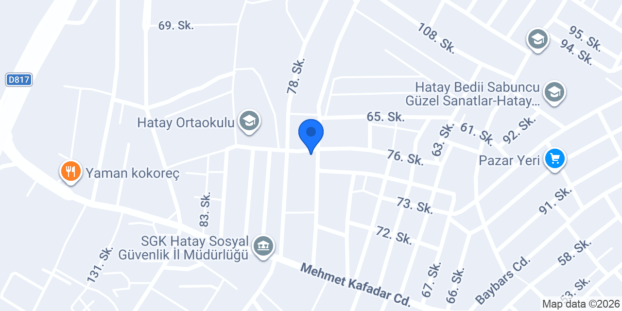 Antakya 3 No'lu Aile Sağlığı Merkezi konumu
