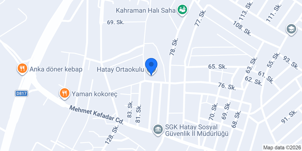 Hatay Ortaokulu konumu