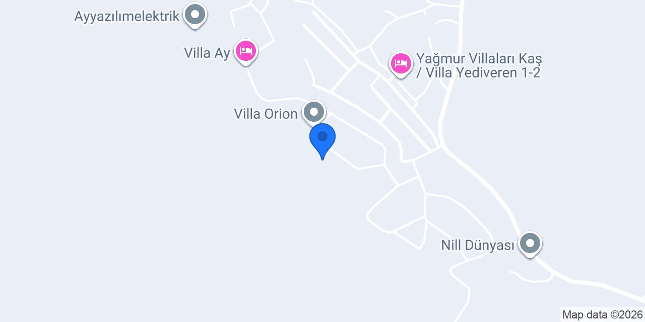 Serenita Villa Kaş konumu