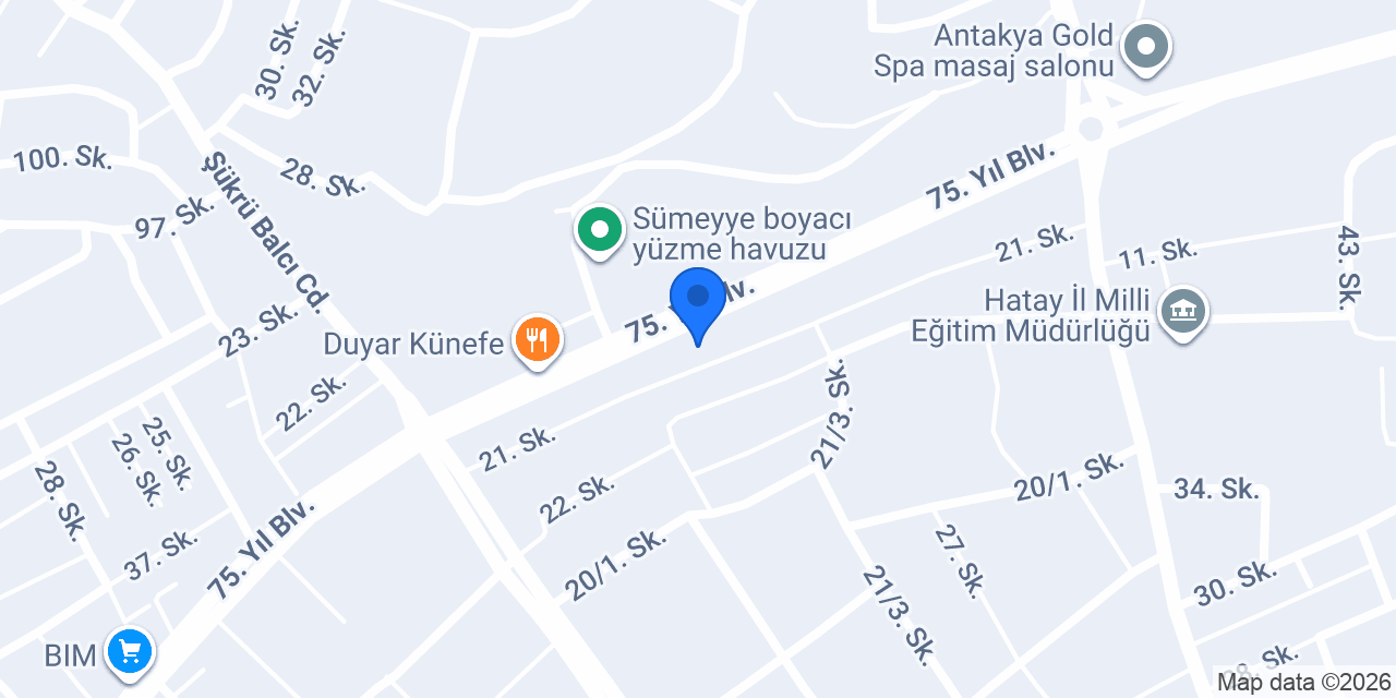 Hatay Ptt 75 Yil Bulvarı konumu