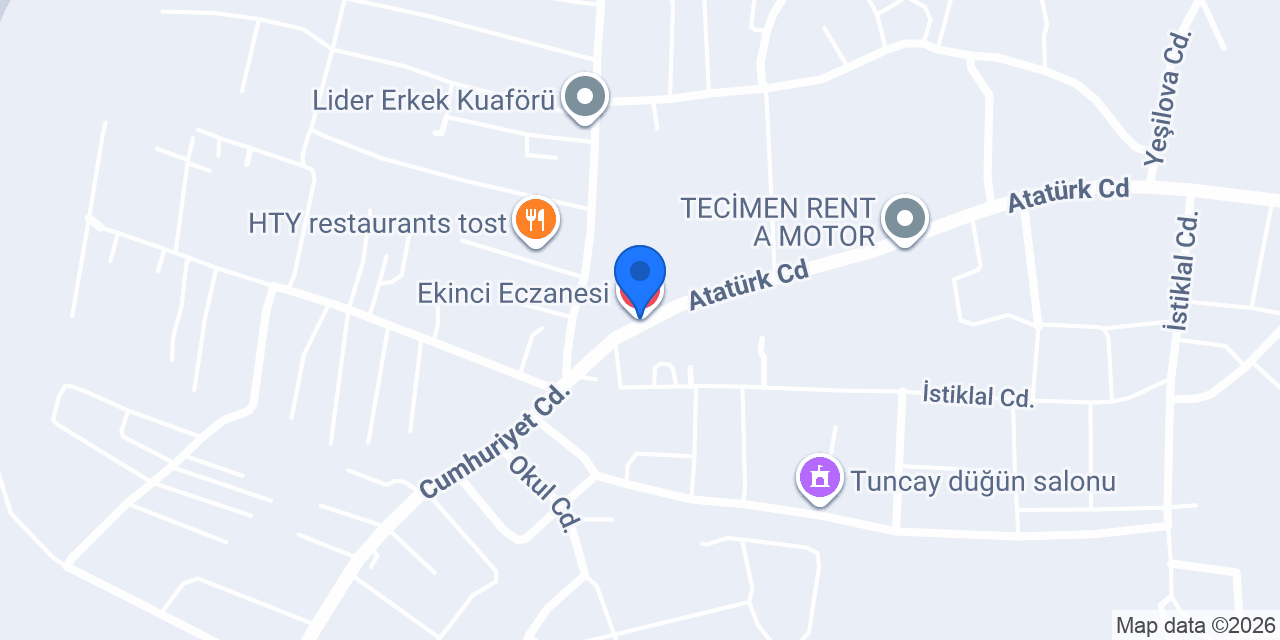 Ekinci Eczanesi konumu