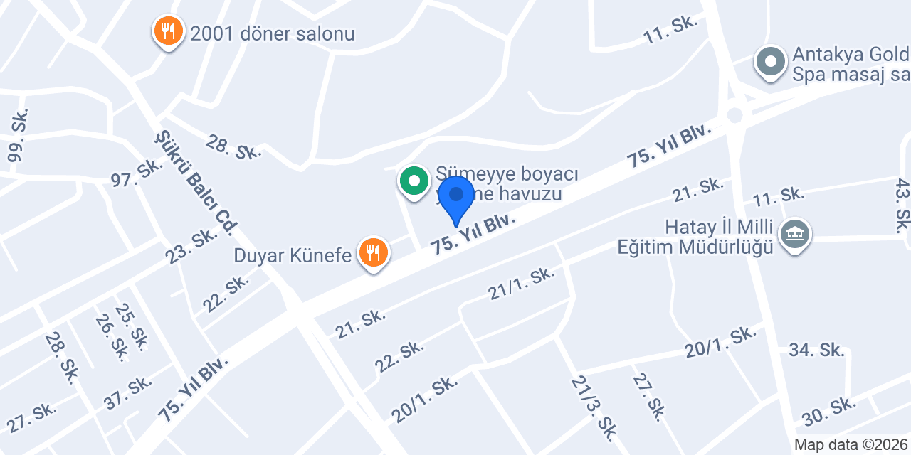 Buderus Ana Bayii ANTAKYA ISI DOĞALGAZ konumu