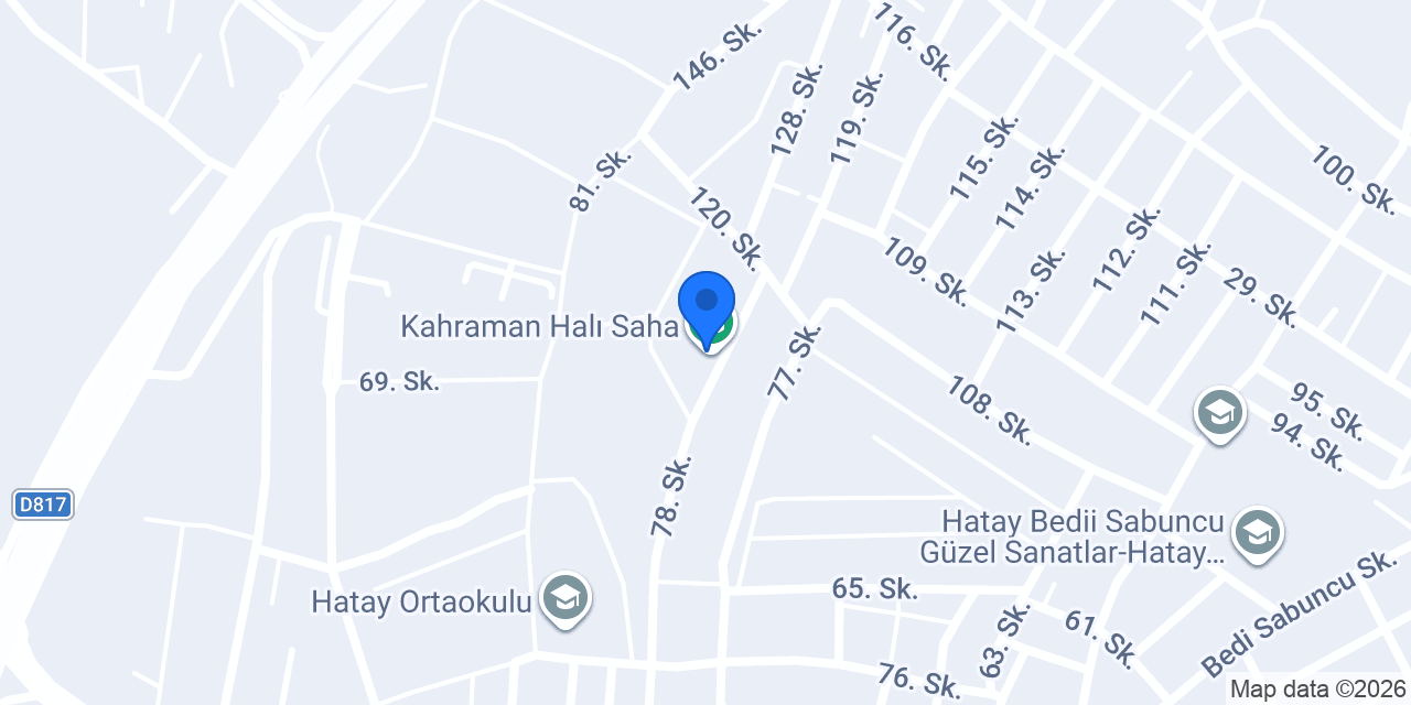 Kahraman Halı Saha konumu