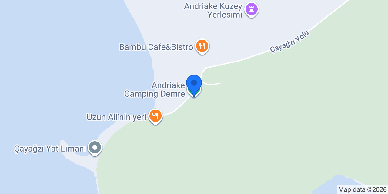 Andriake Camping Demre konumu